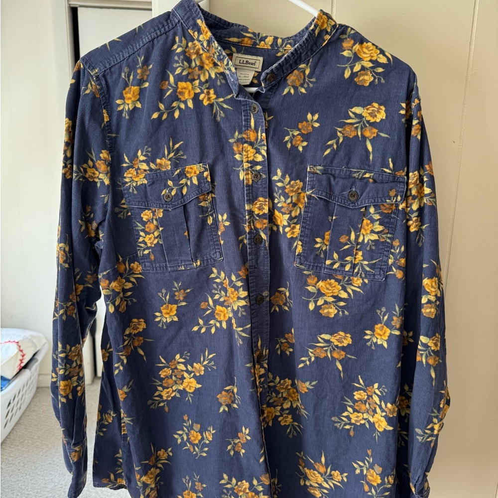 Vintage LL Bean Floral Button-Up Shirt